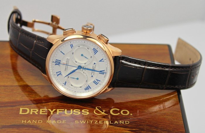 Dreyfuss and Co Mens 1925 - Chronograph Swiss Automatic Watch - New & Mint Condition   