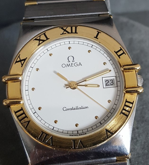 omega 18k gold mens watch