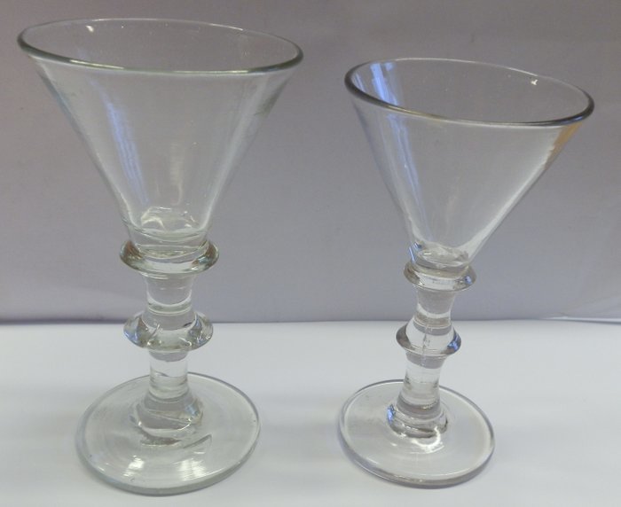 Two knot glasses from late 18th early 19th century.