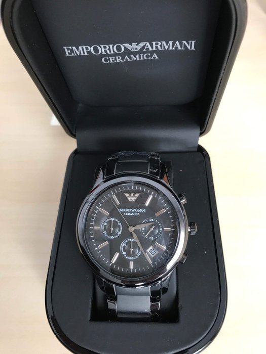 emporio armani men's ceramic chronograph watch ar1452