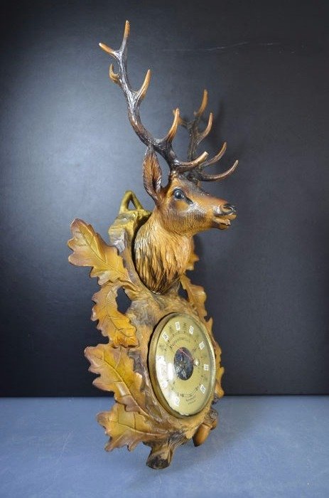 Barometer “Erref” with a deer figure - second half 20th century - Belgium