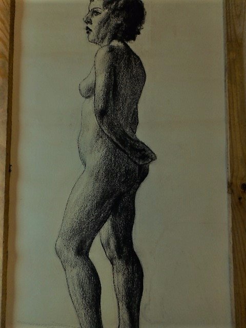 Standing Nude Woman And Studies Drawing By Maurice Brazil Prendergast