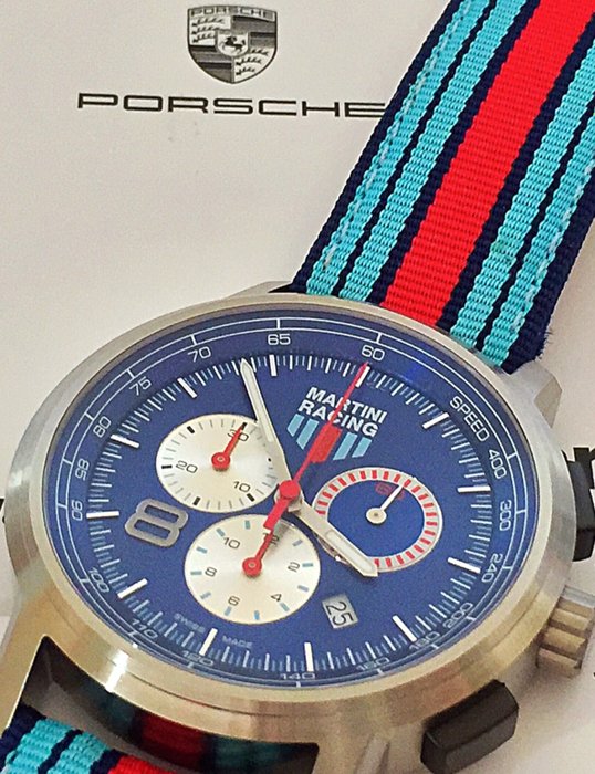 Porsche Tachometer Chronograph, Martini limited edition – Men's watch – Year 2015.