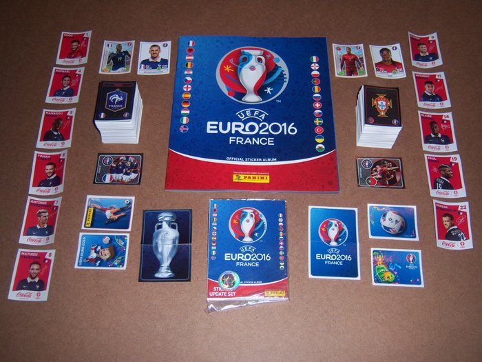 Panini EURO 2016 Set 24 Sticker Coca Cola komplett 