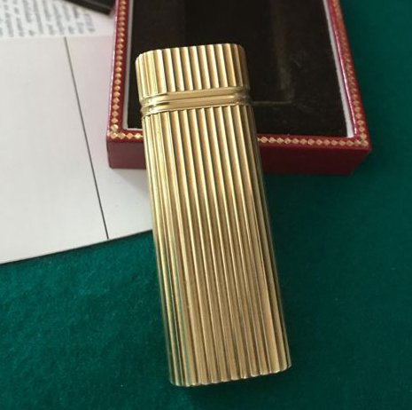 Lighter de Cartier, solid gold coated