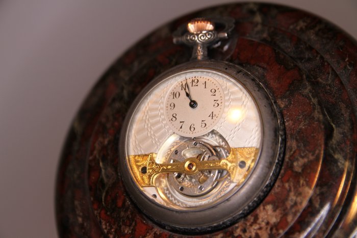 Mobilis Svizzera - Pocket watch - circa 1910 - 1 minute Tourbillon - Karousel