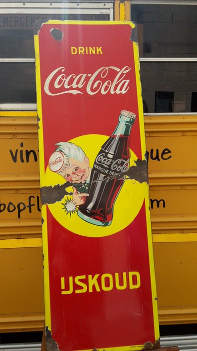 Coca Cola enamelled plaque
