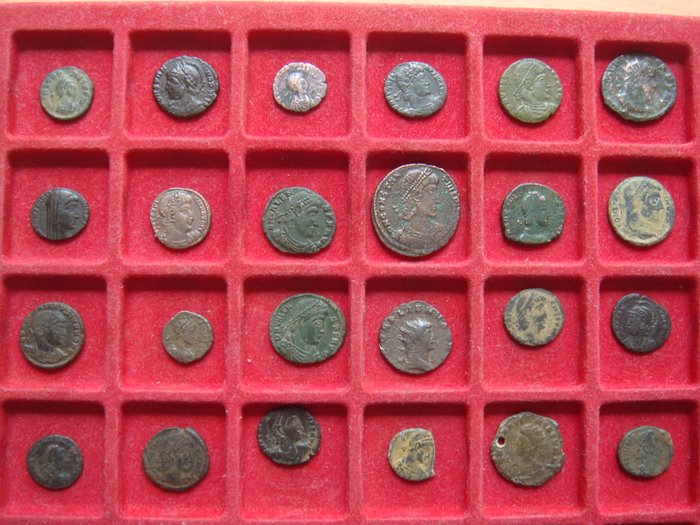 Roman Empire - LOT of 24 x AE Roman Coins (3rd - 4th Cent. - Catawiki