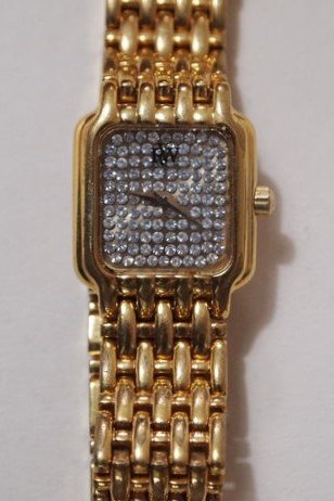 Raymond Weil model 3723-2 18k Gold Electroplated Swarovski Crystal Dial – Ladies Wrist Watch C.1990/2000s'