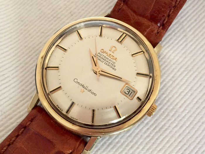 Omega Constellation Pie Pan gold/steel - men's watch - circa 1965