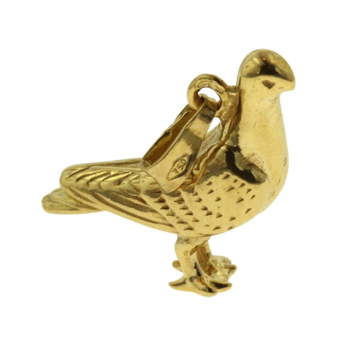 18 kt gold Pigeon-measures 2 x 1.7cm - Catawiki
