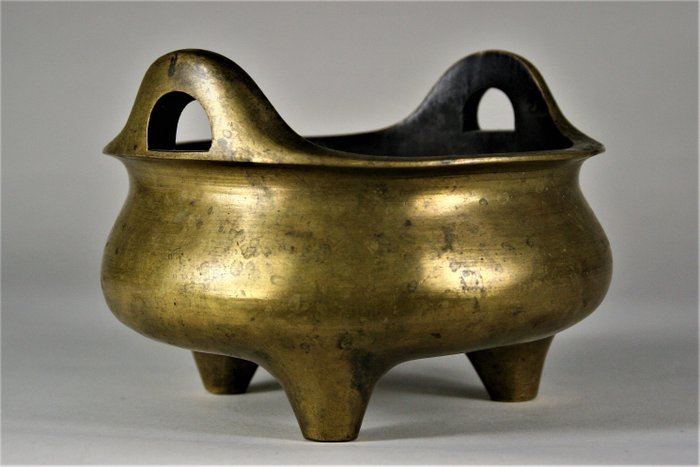 Antique bronze incense burner - China - late 19th century