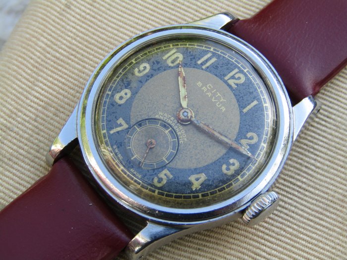 City bravur men's wristwatch 1950's