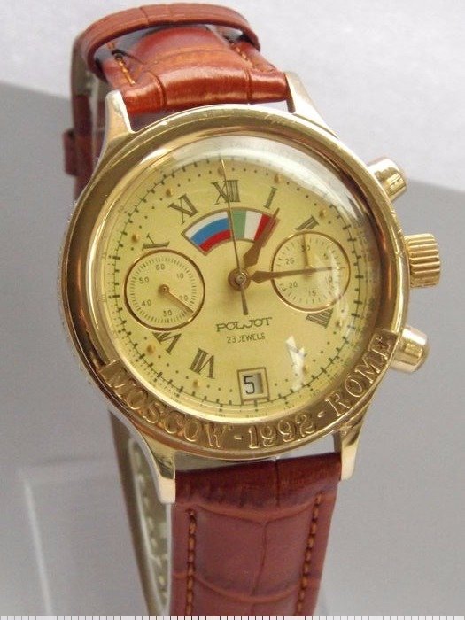 Poljot Moscow-1992-Rome Chronograph Tachymeter made by 1st Moscow watch factory 1992 serviced limited edition watch