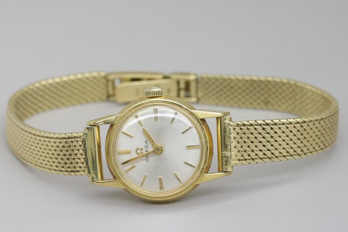 Omega Lady vintage, 18 karat gold – women's wristwatch – - Catawiki