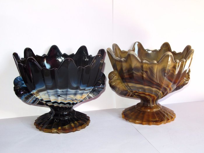 STS Abel Zagreb - Art Deco Glass Bowl pairs