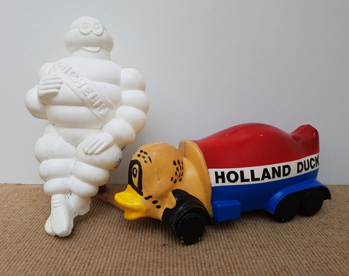 Holland Duck en Michelin Bibendum pop / figuur  mascotte