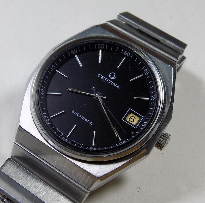 Certina CH-2540 - Caliber 919-1 - Black Dial - 1976 - Men's Wristwatch