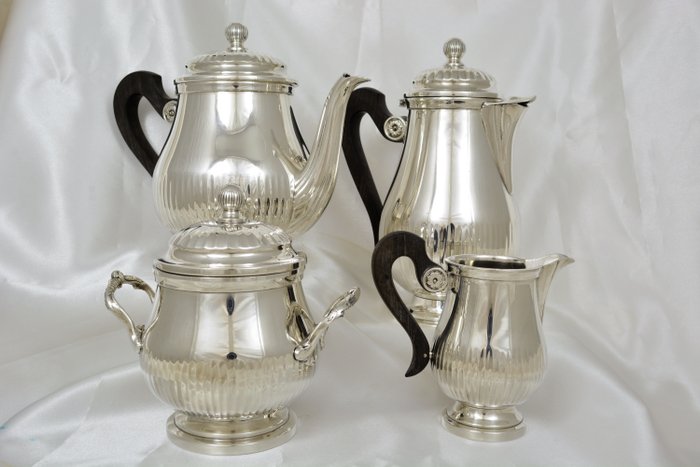 Gallia-  Christofle Tea and Coffee Service, four pieces, Silver plated metal