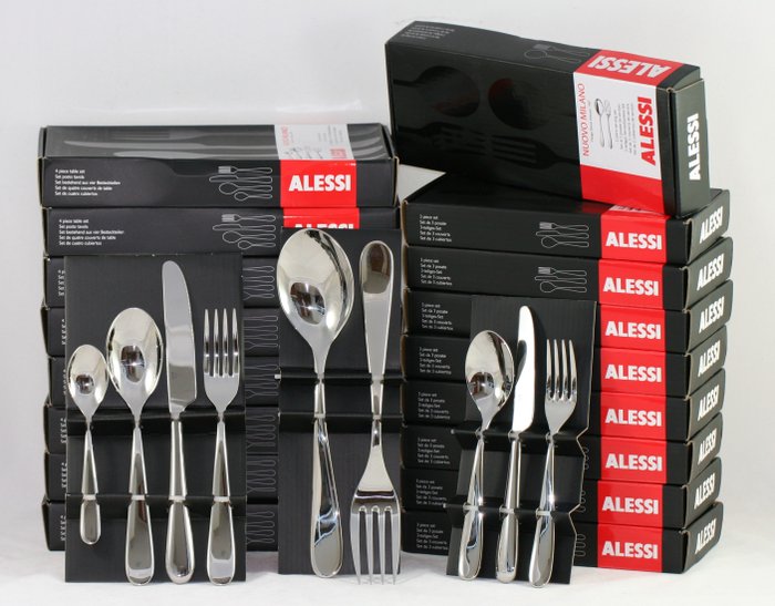 1 set Alessi Nuovo Milano Cutlery 4 piece Table Set