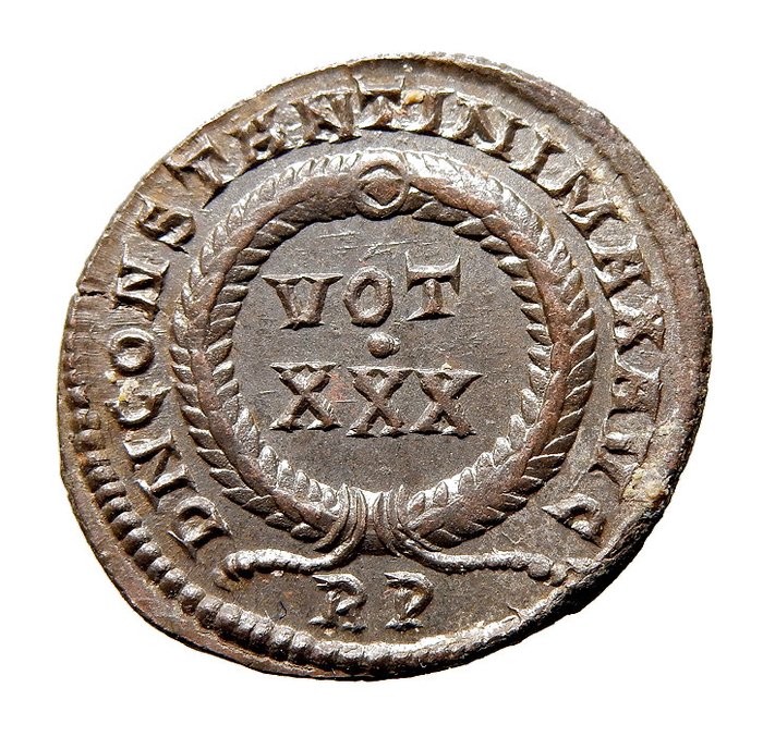 Roman Empire - Silvered Follis - Constantine I The Great 