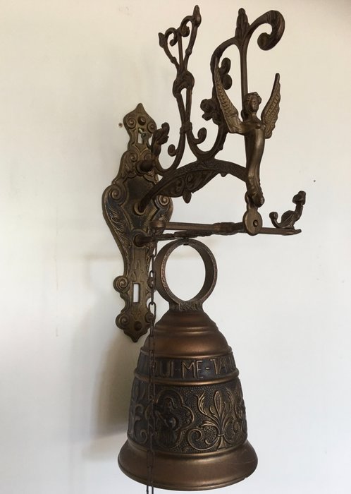 Bronze / brass monastery bell “Qui Me Tangit: vocem meam audi”