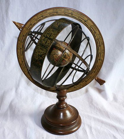 Globe in houten frame - Mercurio d'Oro, midden 20e eeuw