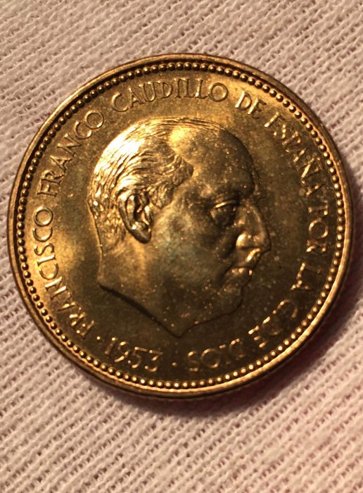 Spain - Francisco Franco - 2.50 pesetas - 1953 - 1953 - (19*70) - Numismatics proof