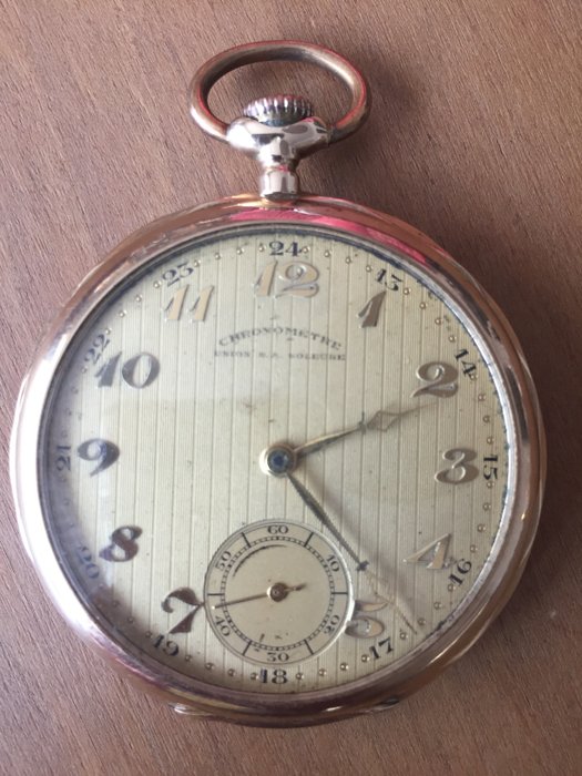 Union S.A. Soleure pocket watch ca 1920