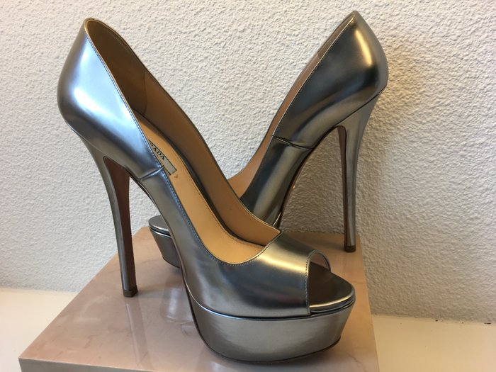 prada metallic heels