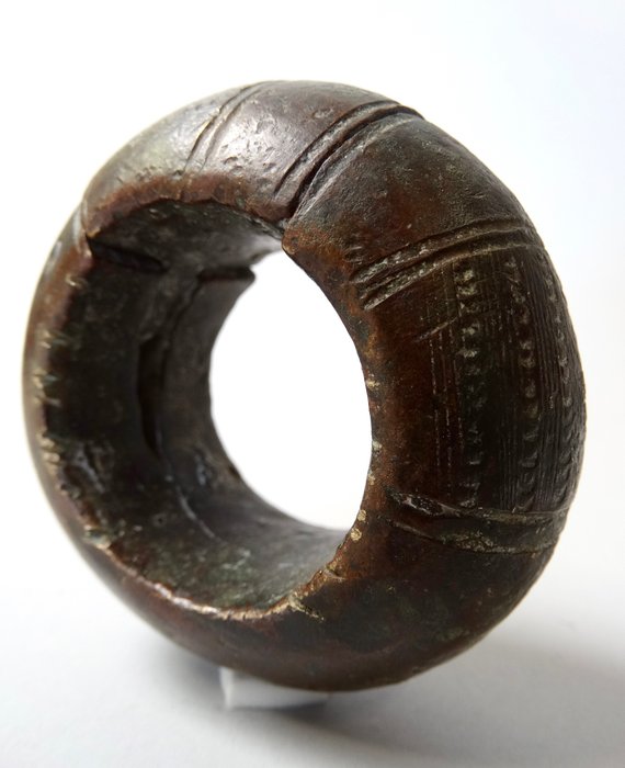 Heavy copper Slave money bracelet manilla - FULANI - West Africa