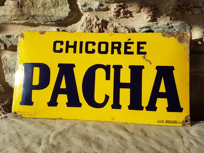 Enamelled plate - Chicorée Pacha - 1926