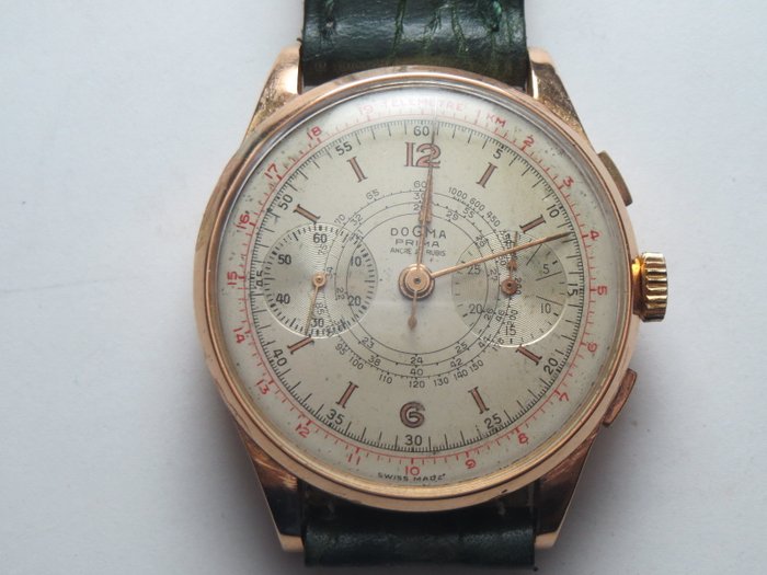 Dogma Prima - Chronograph watch - Circa 1950 - Gold