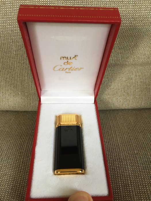 cartier lighter black and gold