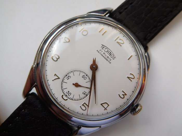 TECHNOS – SWISS MADE – 21 jewels – Men's wristwatch from the 1950s