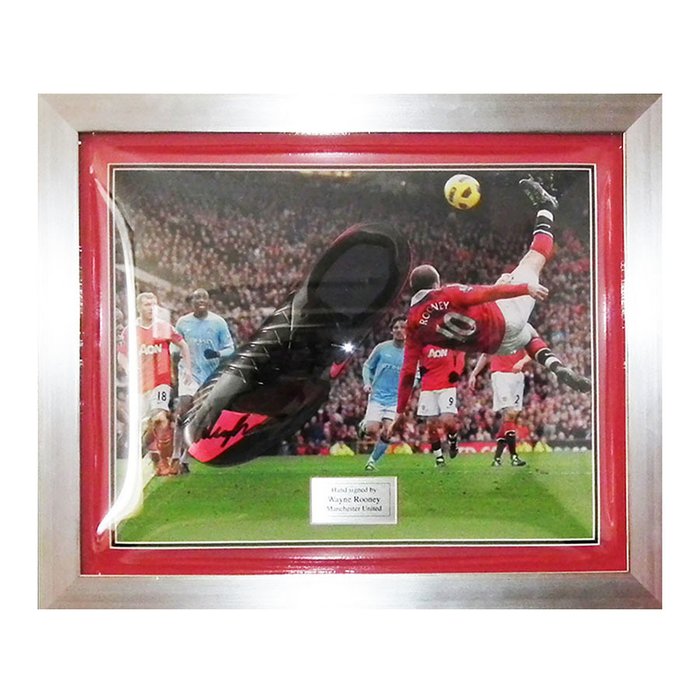 Overhead Kick Special Editi Framed Wayne Rooney Signed Manchester United Photo 