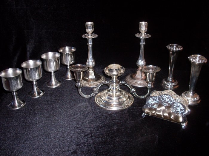 Silver plated Ianthe of England, BMF Made in West Germany, 10 pieces
