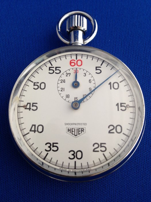 HEUER stopwatch 7 jewels - shockprotected  uit de jaren 60 