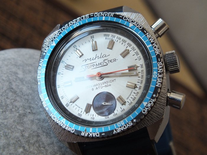 RUHLA Diver Stopp-Meister GMT Telemeter - Men's Chronograph Watch - circa 1970s