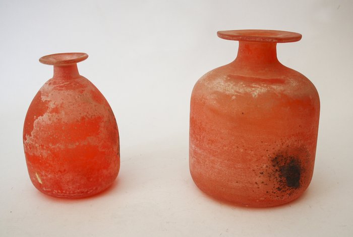 Gino Cenedese, pair of Scavo vases