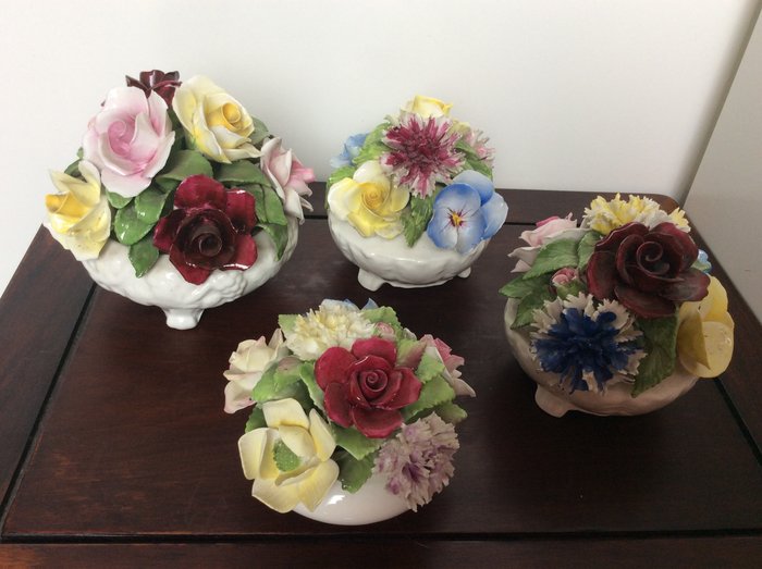 Porcelain flower arrangements by Radnor and Royal Doulton