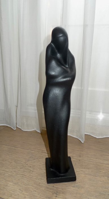 Madonna black cast iron Maternite design Rene Daemen 1935