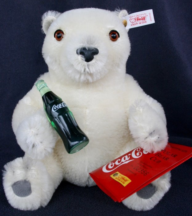 Steiff - Coca Cola polar bear cub # 666032 Limited edition #02356 of 10