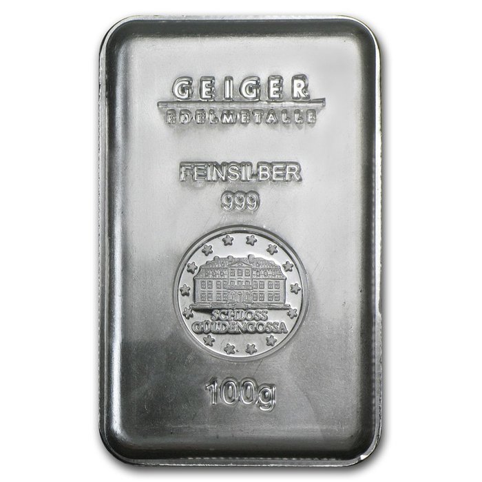 Silver Bar With 100 G Geiger Security Line Series Catawiki