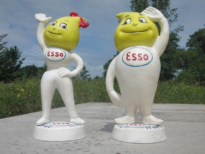 Esso - Herr Tropf & Frau Tropf - cast iron - approx 25 Cm