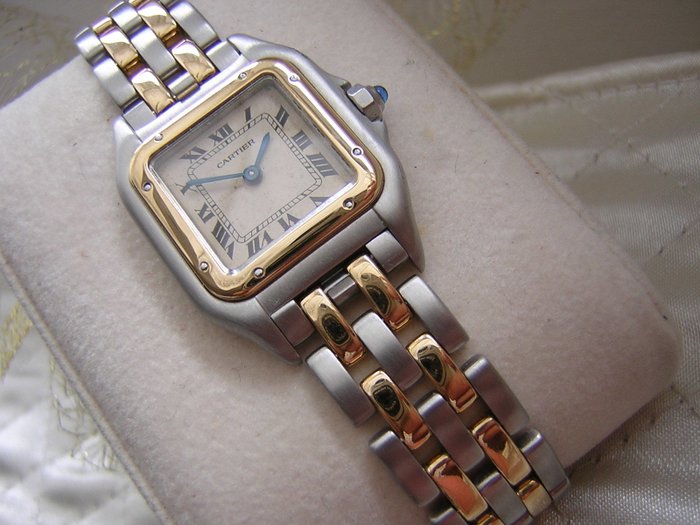 cartier panthere ladies 2 tone watch