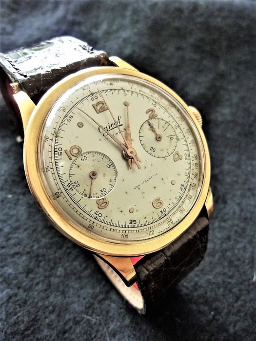 Chronograph watch OGIVAL Valjoux Swiss in gold CHR0001