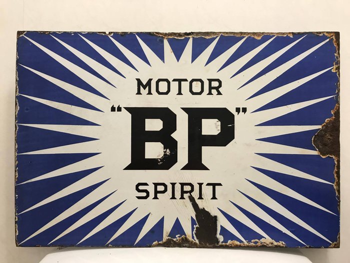 BP MOTOR SPIRIT VINTAGE  TIN SIGN