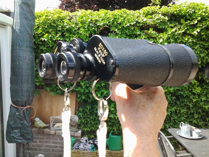 Very powerful field binoculars - "COPITAR" 20 X 50!!  + binocular adapter/matching grip + extremely strong, intact case!