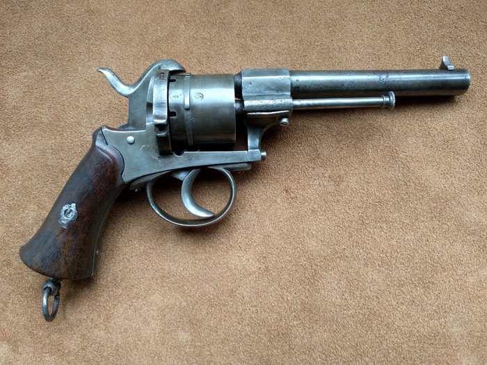 Groot 9mm penvuur revolver type Lefaucheux - ca. 1860